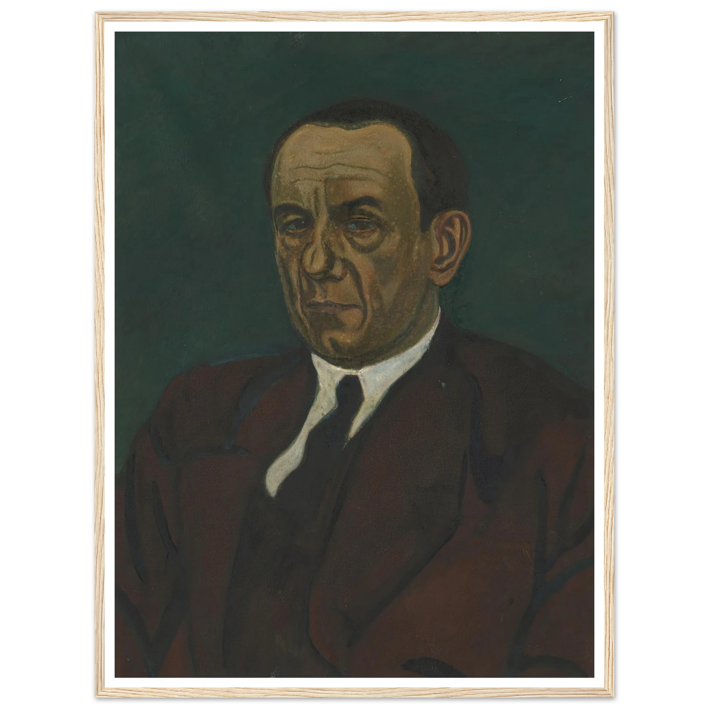 Portret van Henri Vandeputte (1921) Art Print | Leon Spilliaert - Framed Poster - 30x40 cm / 12x16″ - Black frame