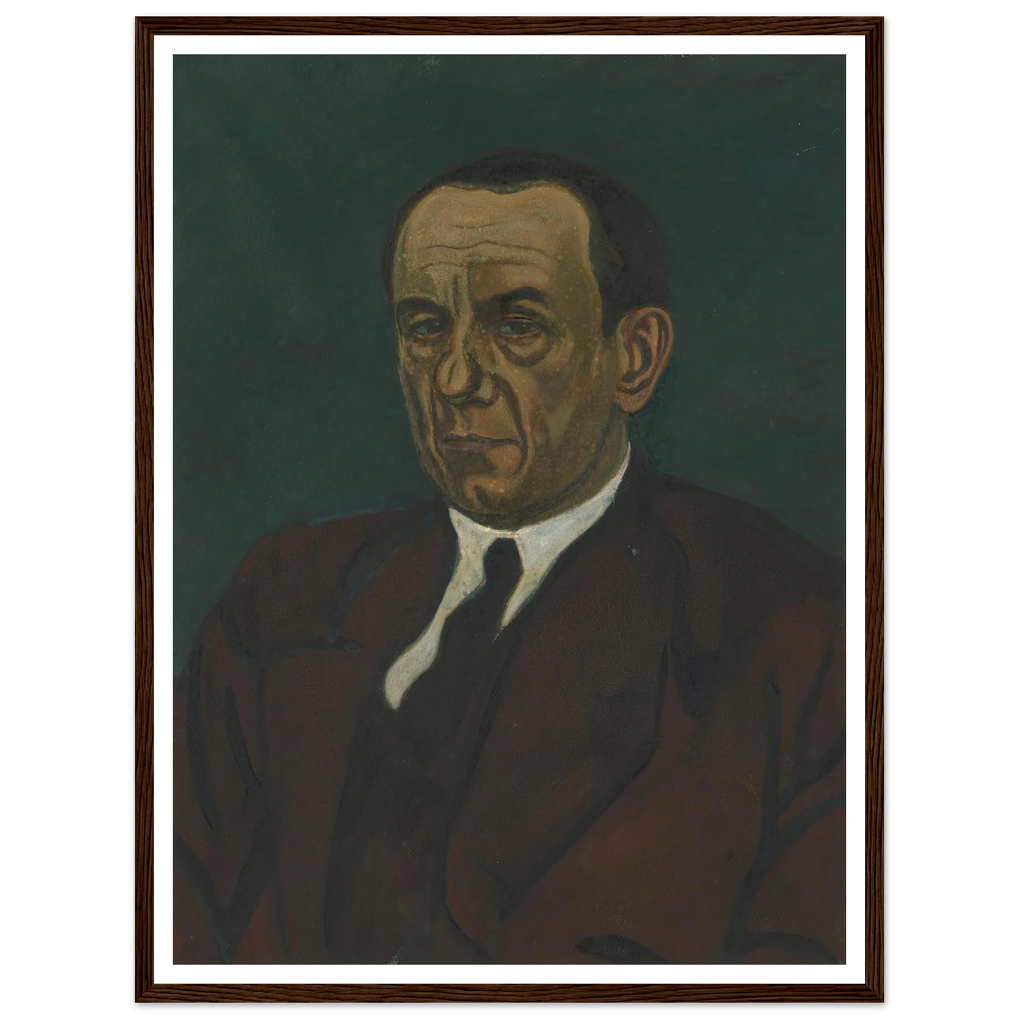 Portret van Henri Vandeputte (1921) Art Print | Leon Spilliaert - Framed Poster - 30x40 cm / 12x16″ - Black frame