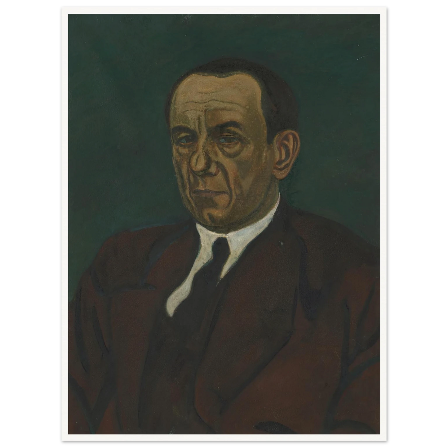 Portret van Henri Vandeputte (1921) Art Print | Leon Spilliaert - Framed Poster - 30x40 cm / 12x16″ - Black frame