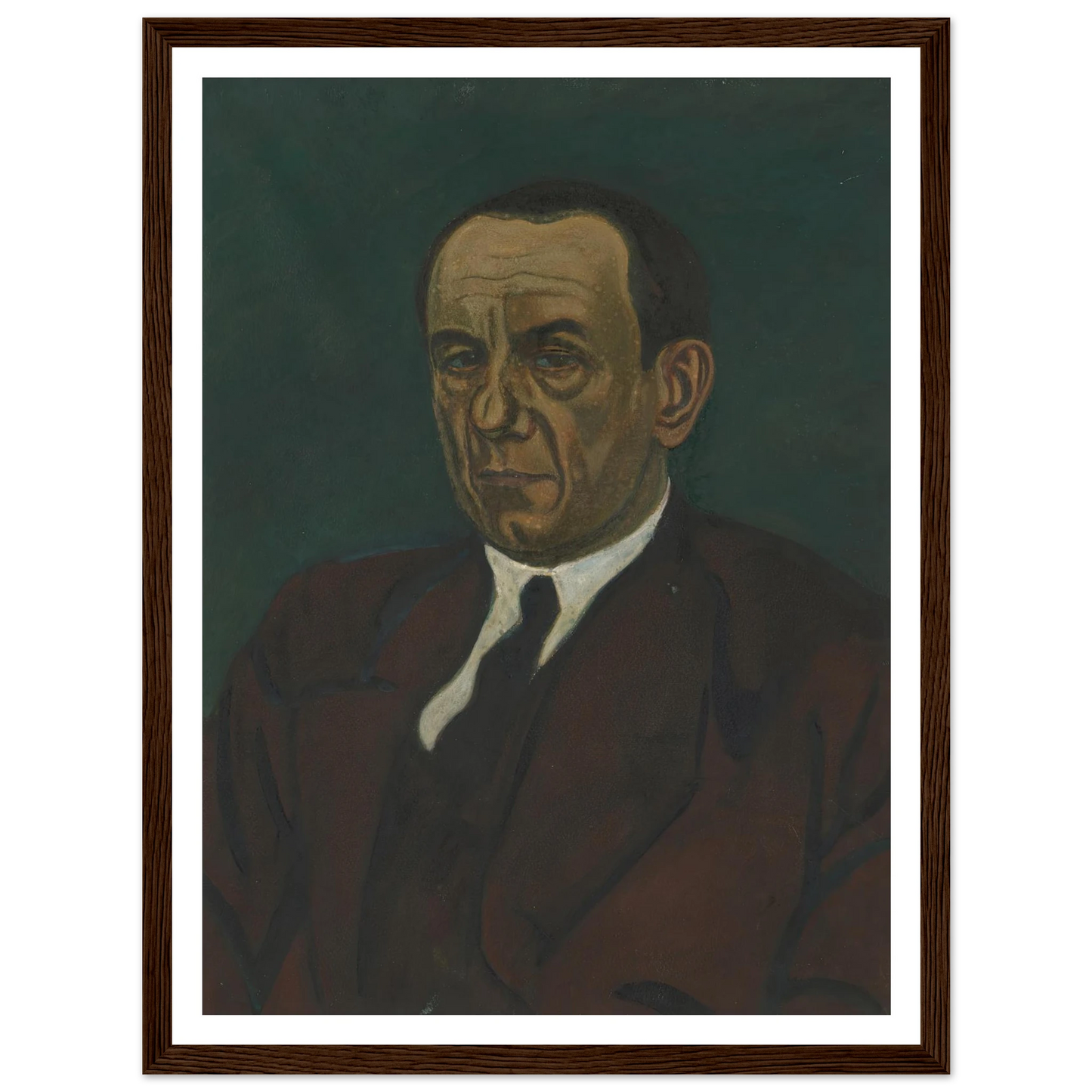 Portret van Henri Vandeputte (1921) Art Print | Leon Spilliaert - Framed Poster - 30x40 cm / 12x16″ - Black frame