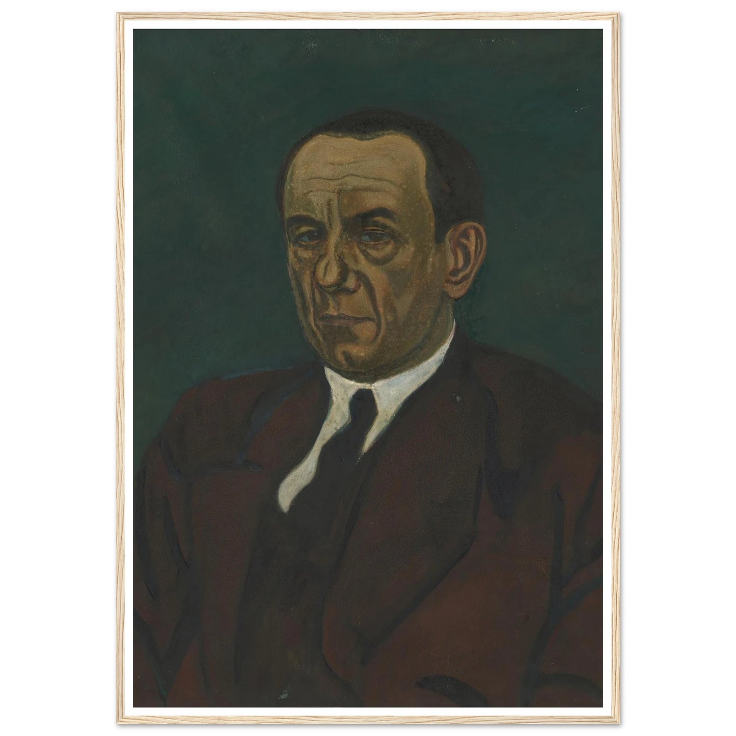 Portret van Henri Vandeputte (1921) Art Print | Leon Spilliaert - Framed Poster - 30x40 cm / 12x16″ - Black frame