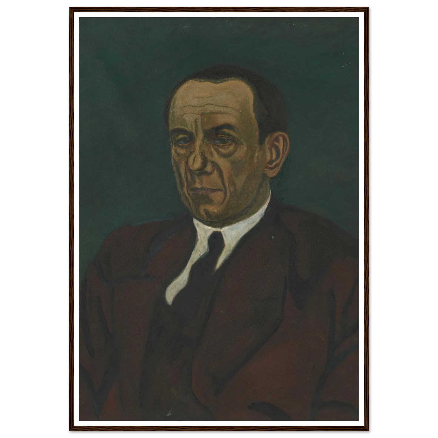 Portret van Henri Vandeputte (1921) Art Print | Leon Spilliaert - Framed Poster - 30x40 cm / 12x16″ - Black frame