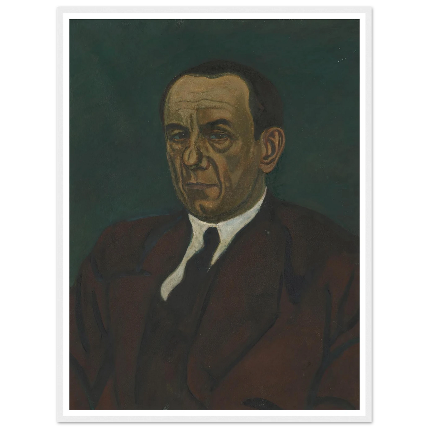 Portret van Henri Vandeputte (1921) Art Print | Leon Spilliaert - Framed Poster - 30x40 cm / 12x16″ - Black frame