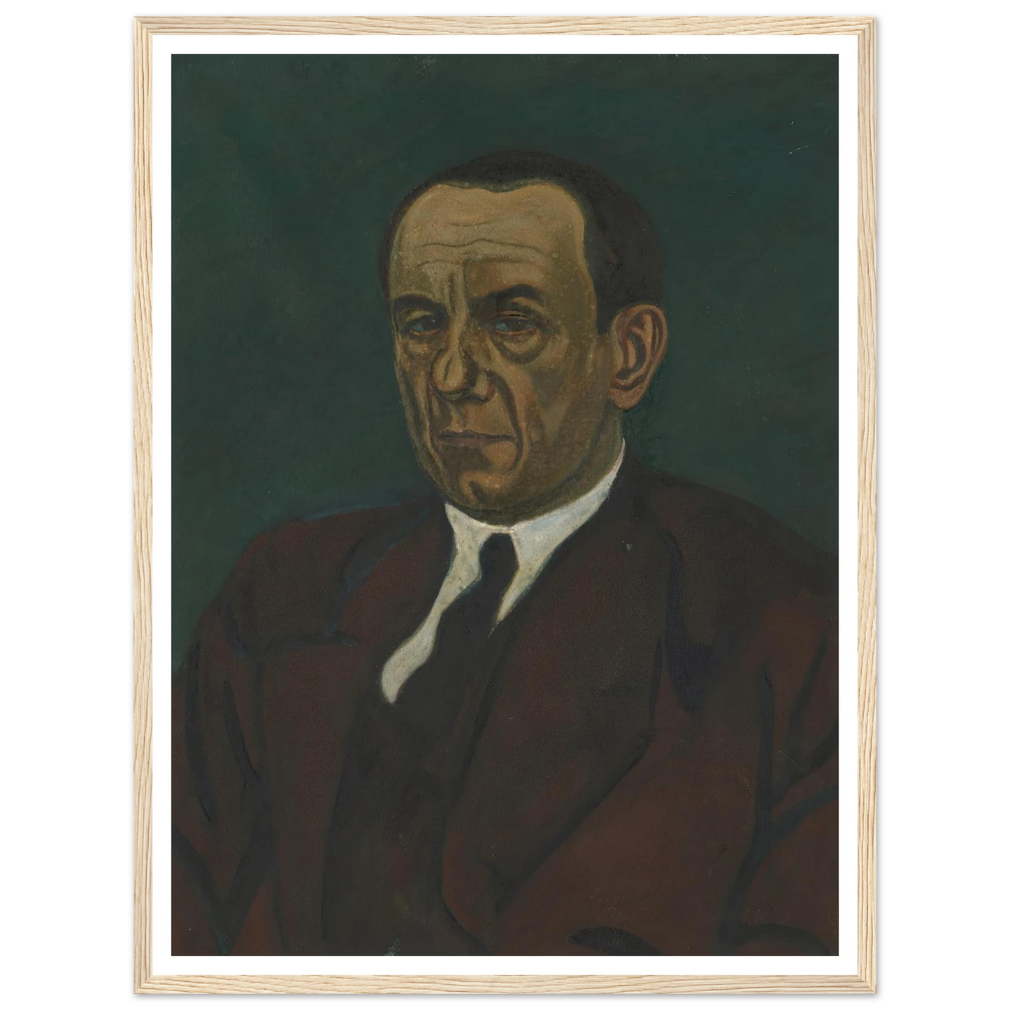 Portret van Henri Vandeputte (1921) Art Print | Leon Spilliaert - Framed Poster - 30x40 cm / 12x16″ - Black frame