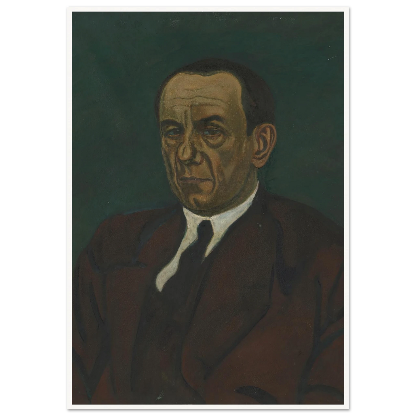 Portret van Henri Vandeputte (1921) Art Print | Leon Spilliaert - Framed Poster - 30x40 cm / 12x16″ - Black frame