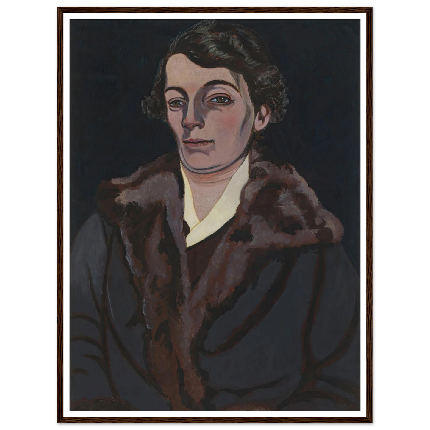 Portret van mevrouw Storck-Hertoghe (1925) Art Print | Leon Spilliaert - Framed Poster - 30x40 cm / 12x16″ - Black frame