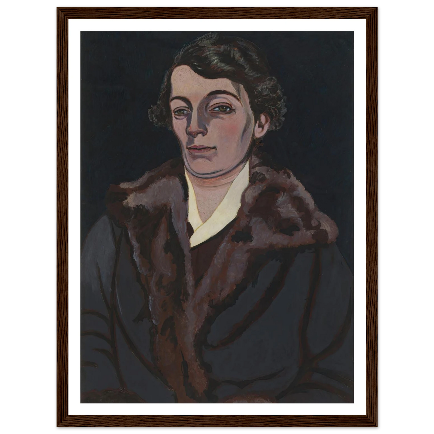 Portret van mevrouw Storck-Hertoghe (1925) Art Print | Leon Spilliaert - Framed Poster - 30x40 cm / 12x16″ - Black frame