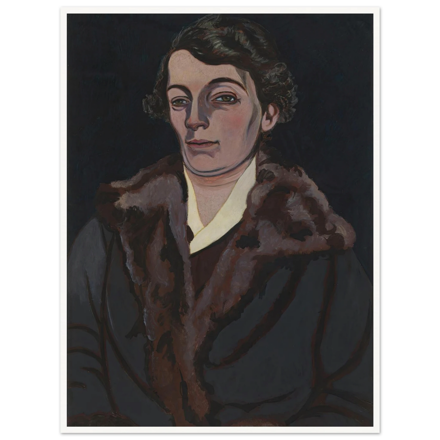 Portret van mevrouw Storck-Hertoghe (1925) Art Print | Leon Spilliaert - Framed Poster - 30x40 cm / 12x16″ - Black frame
