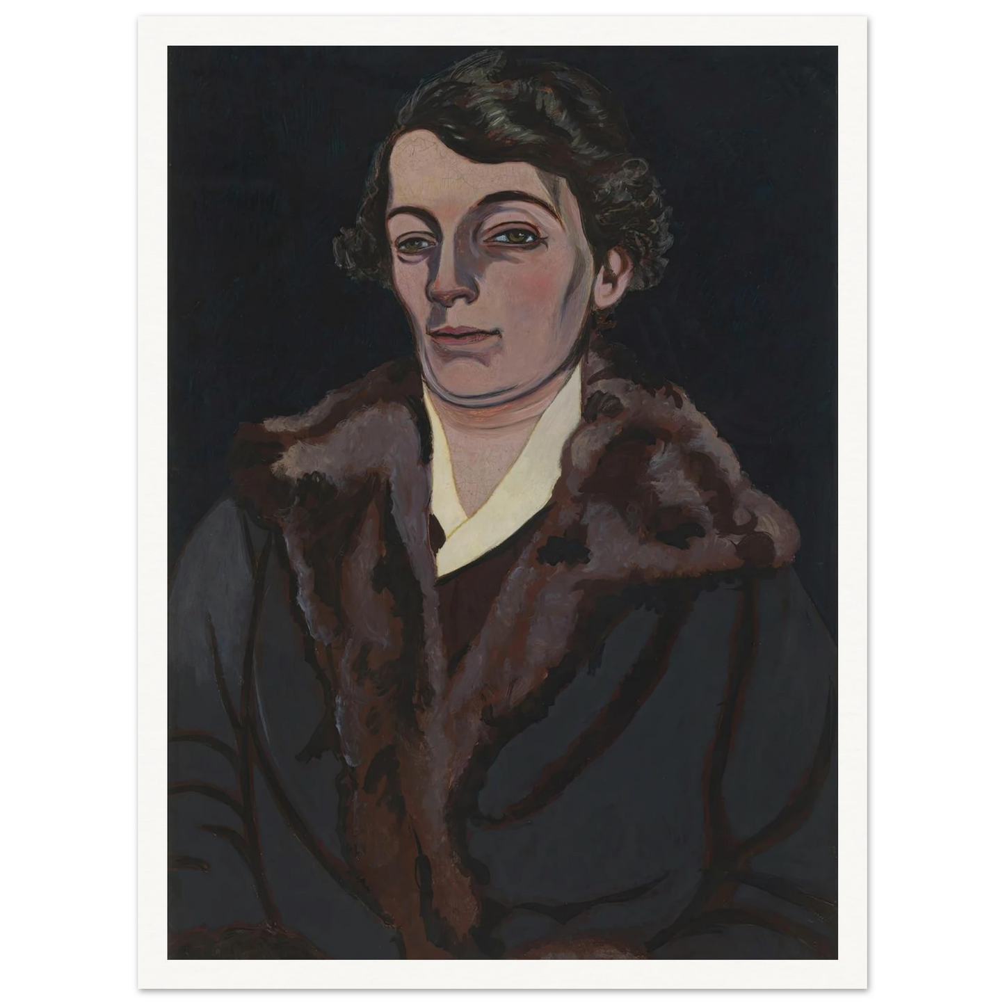 Portret van mevrouw Storck-Hertoghe (1925) Art Print | Leon Spilliaert - Framed Poster - 30x40 cm / 12x16″ - Black frame