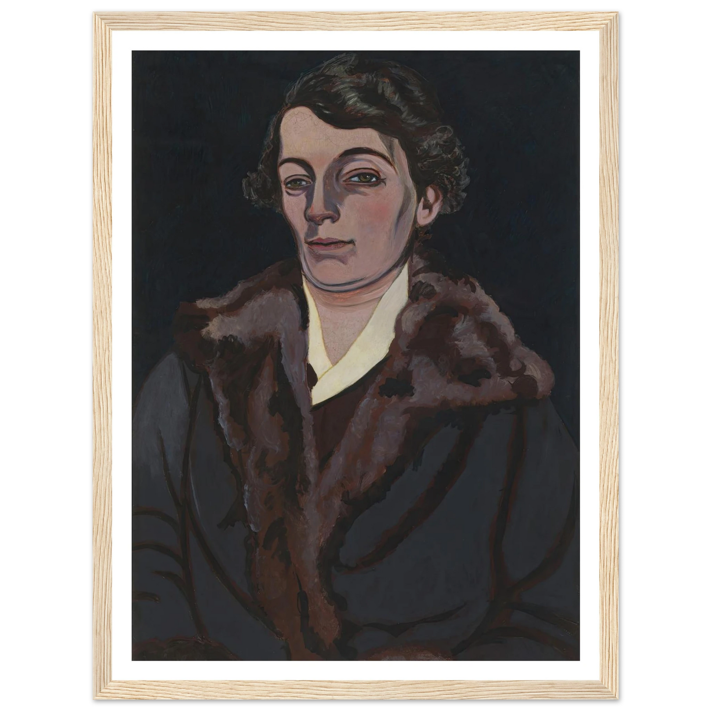 Portret van mevrouw Storck-Hertoghe (1925) Art Print | Leon Spilliaert - Framed Poster - 30x40 cm / 12x16″ - Black frame