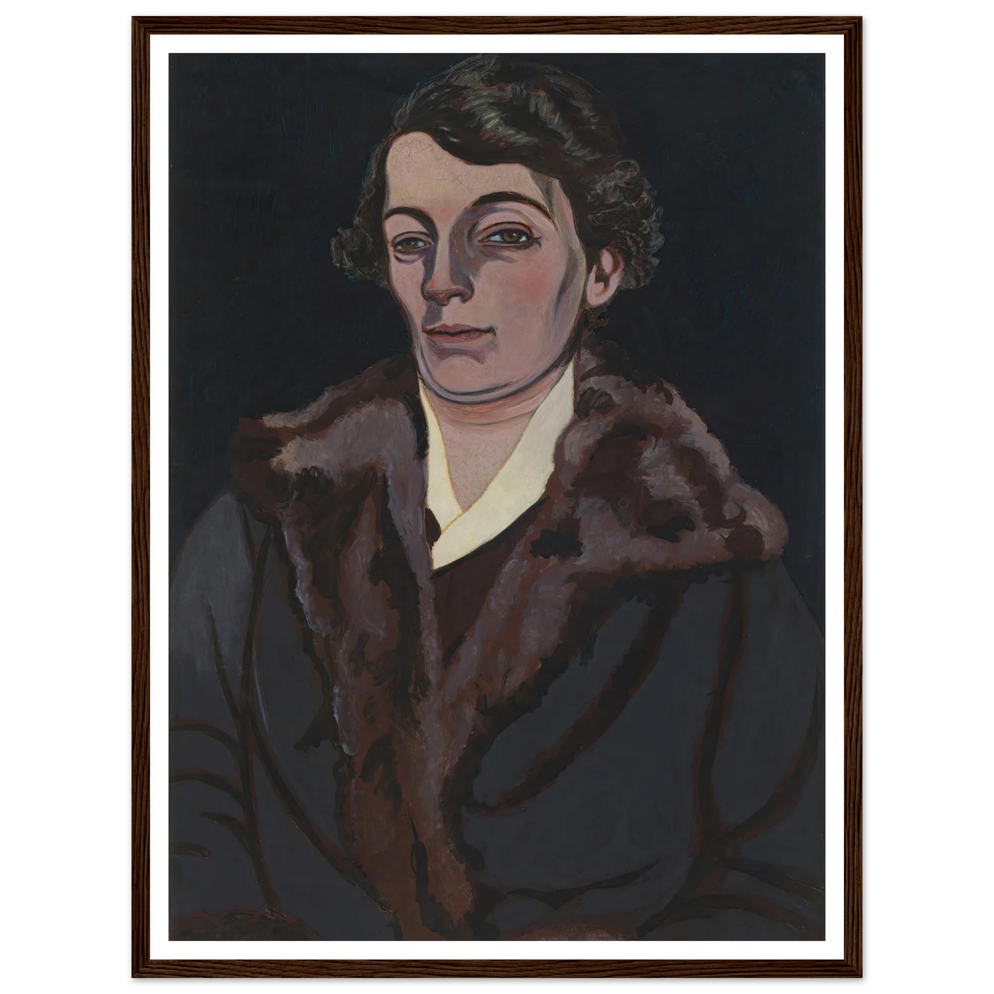 Portret van mevrouw Storck-Hertoghe (1925) Art Print | Leon Spilliaert - Framed Poster - 30x40 cm / 12x16″ - Black frame