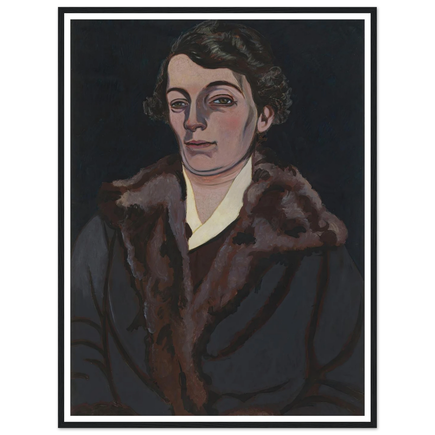 Portret van mevrouw Storck-Hertoghe (1925) Art Print | Leon Spilliaert - Framed Poster - 30x40 cm / 12x16″ - Black frame
