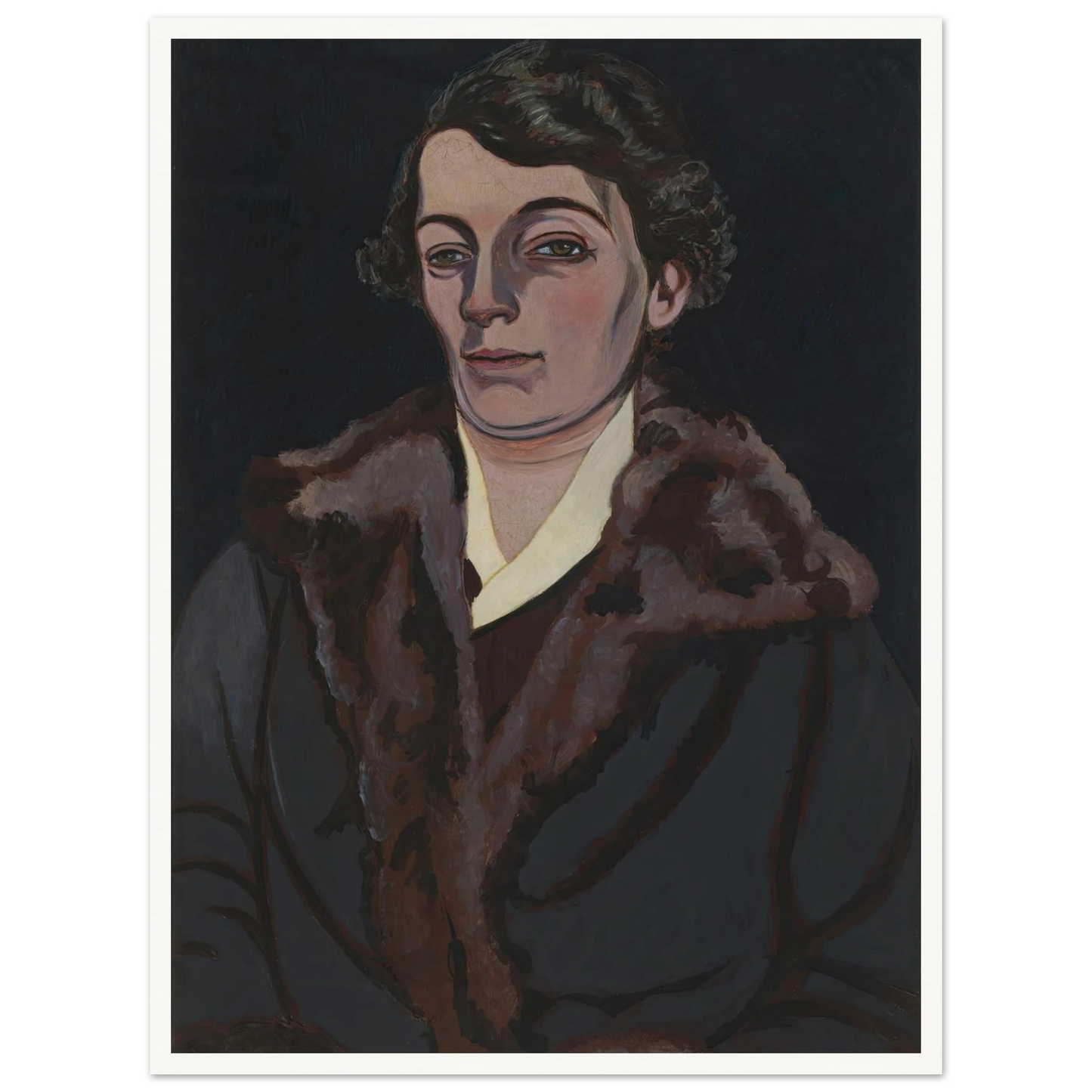 Portret van mevrouw Storck-Hertoghe (1925) Art Print | Leon Spilliaert - Framed Poster - 30x40 cm / 12x16″ - Black frame