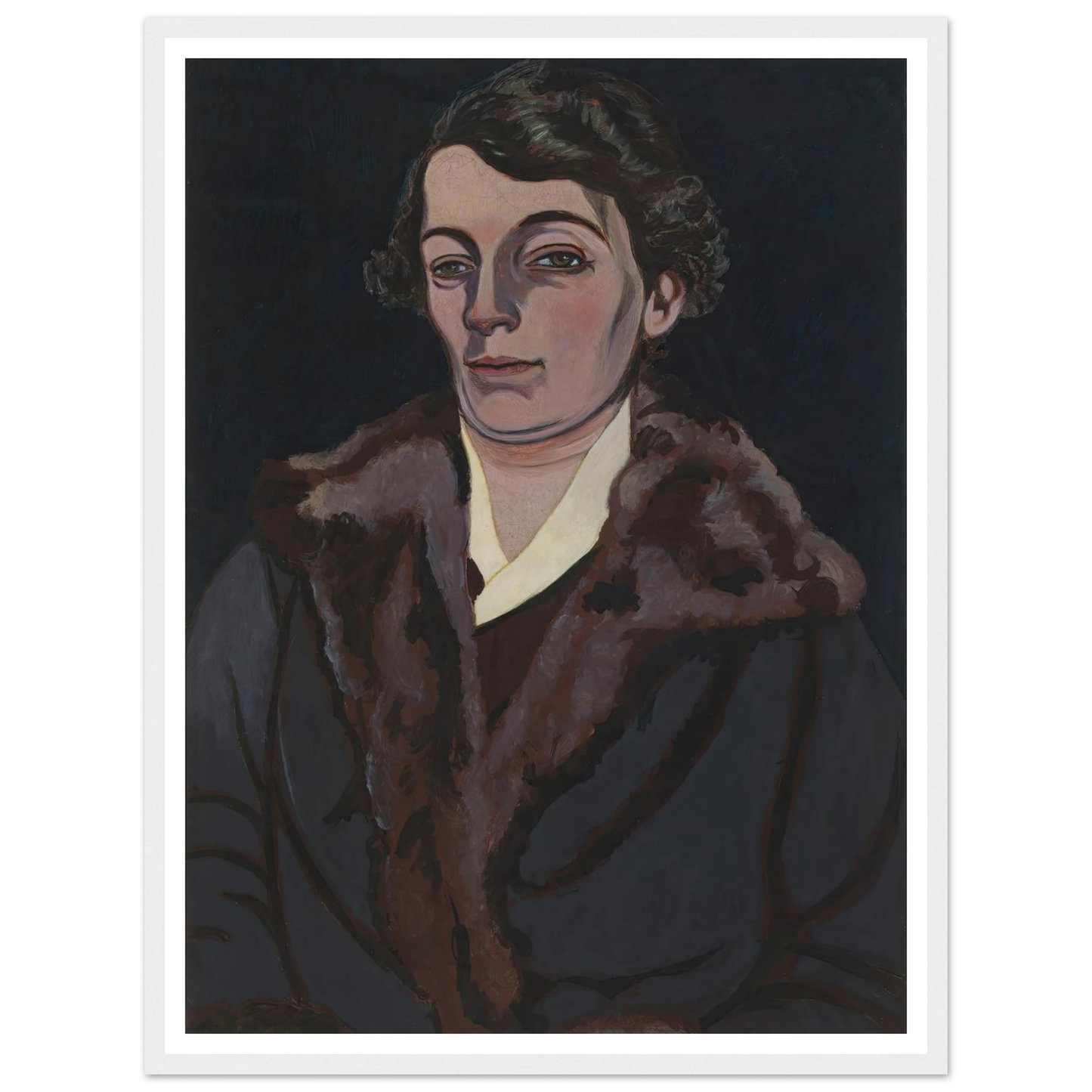 Portret van mevrouw Storck-Hertoghe (1925) Art Print | Leon Spilliaert - Framed Poster - 30x40 cm / 12x16″ - Black frame