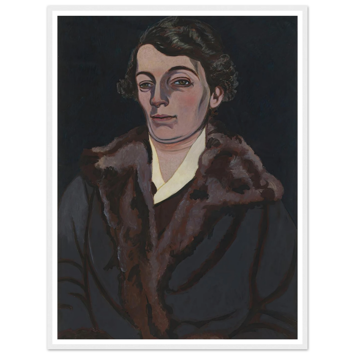 Portret van mevrouw Storck-Hertoghe (1925) Art Print | Leon Spilliaert - Framed Poster - 30x40 cm / 12x16″ - Black frame