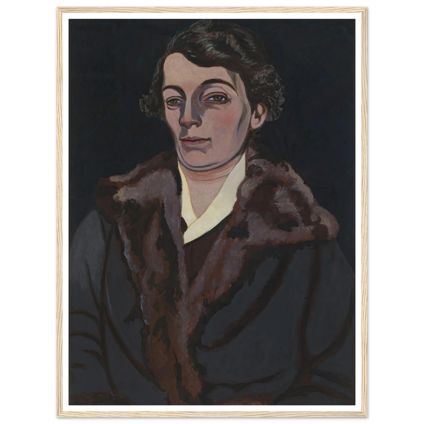 Portret van mevrouw Storck-Hertoghe (1925) Art Print | Leon Spilliaert - Framed Poster - 30x40 cm / 12x16″ - Black frame