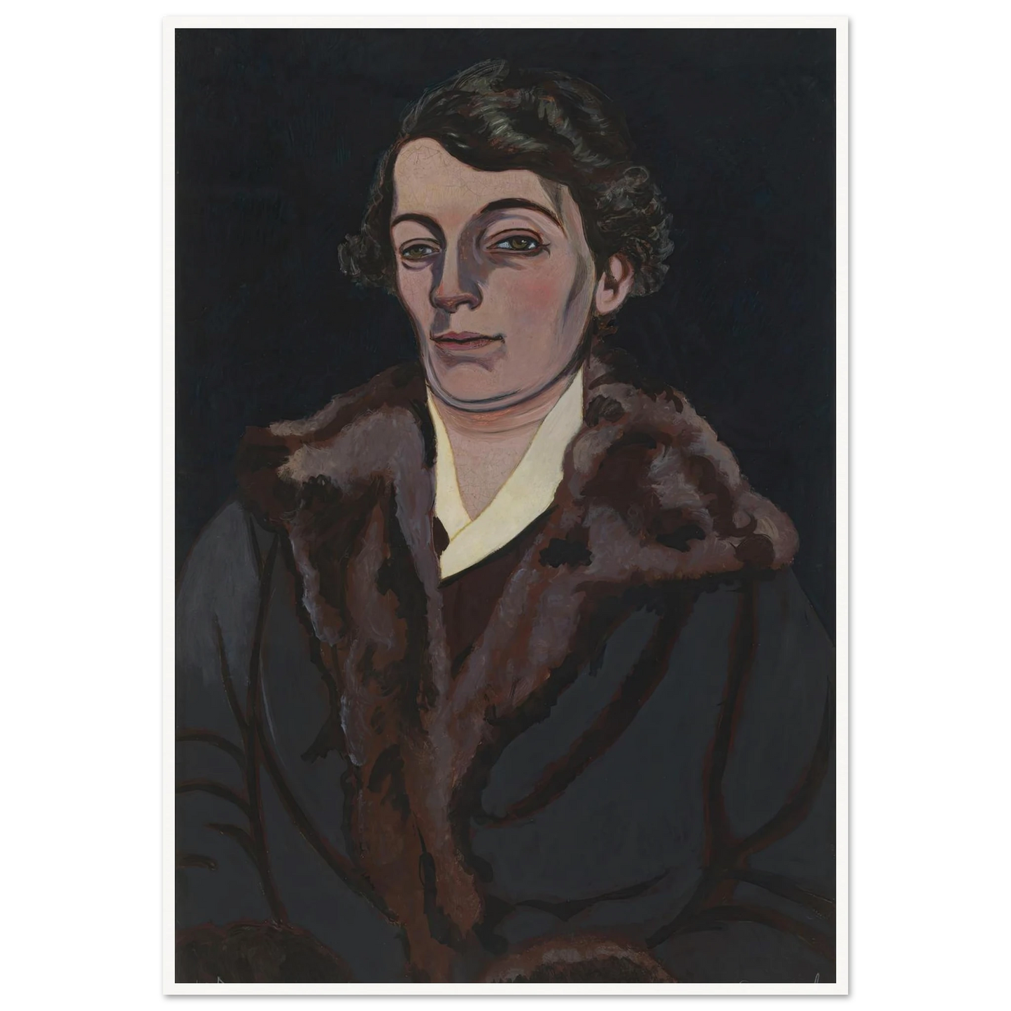 Portret van mevrouw Storck-Hertoghe (1925) Art Print | Leon Spilliaert - Framed Poster - 30x40 cm / 12x16″ - Black frame