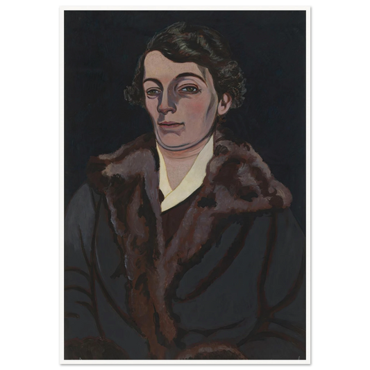 Portret van mevrouw Storck-Hertoghe (1925) Art Print | Leon Spilliaert - Framed Poster - 30x40 cm / 12x16″ - Black frame