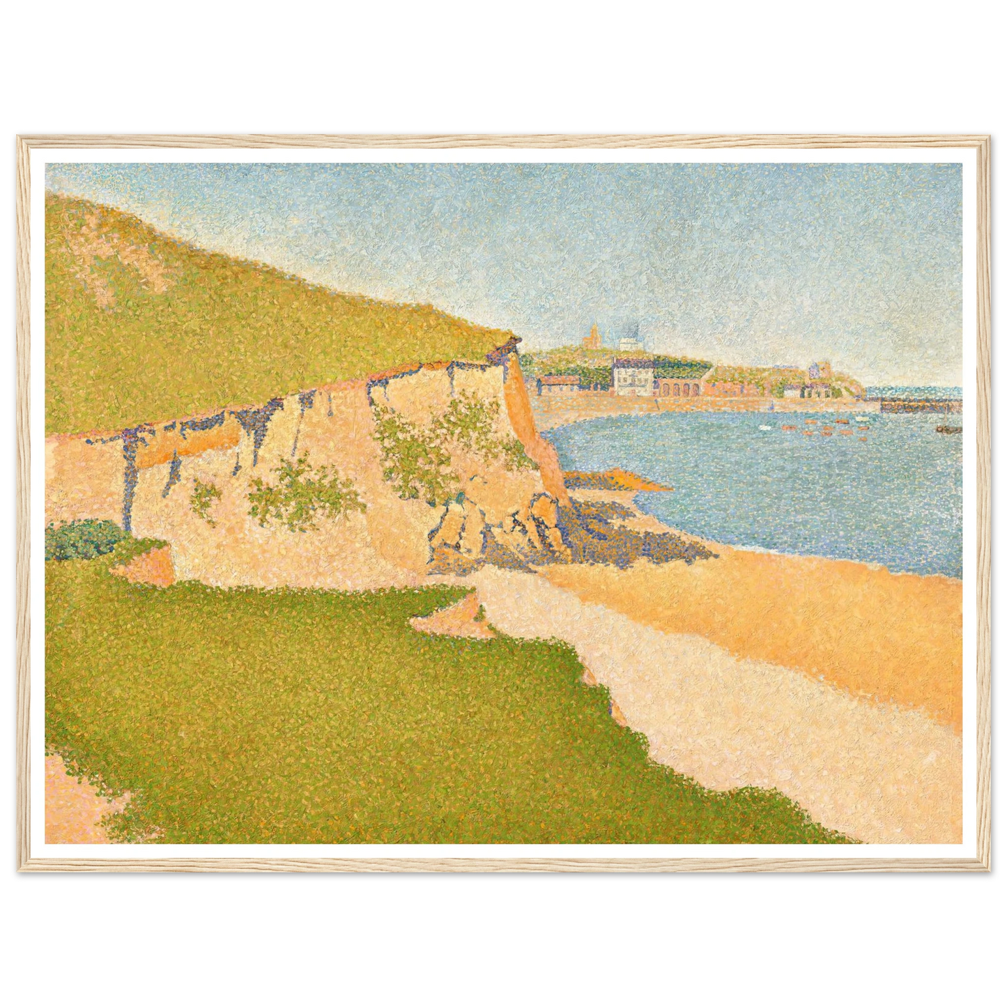 Portrieux, Tertre Denis (1888) Art Print | Paul Signac - Framed Poster - 30x40 cm / 12x16″ - Black frame