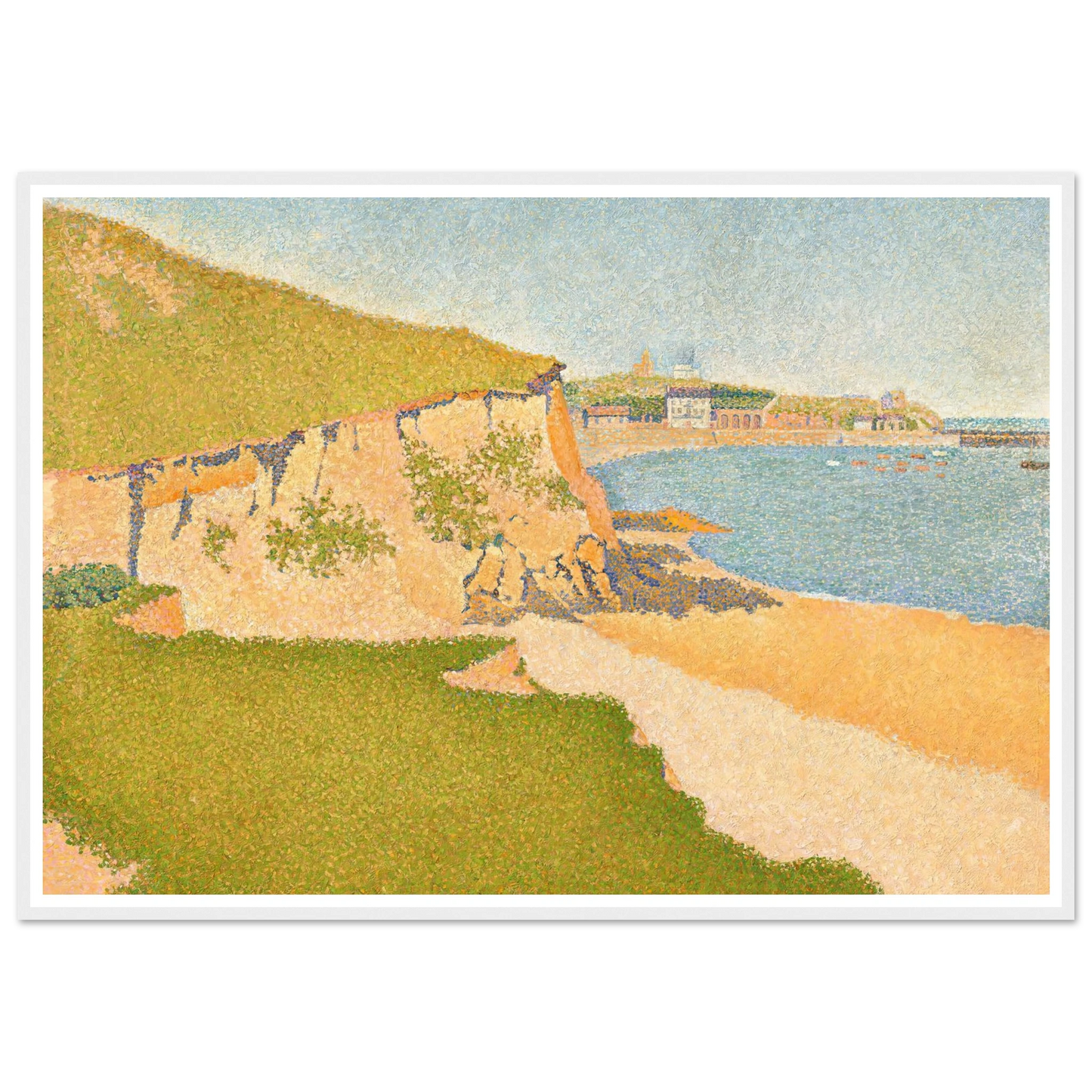 Portrieux, Tertre Denis (1888) Art Print | Paul Signac - Framed Poster - 30x40 cm / 12x16″ - Black frame