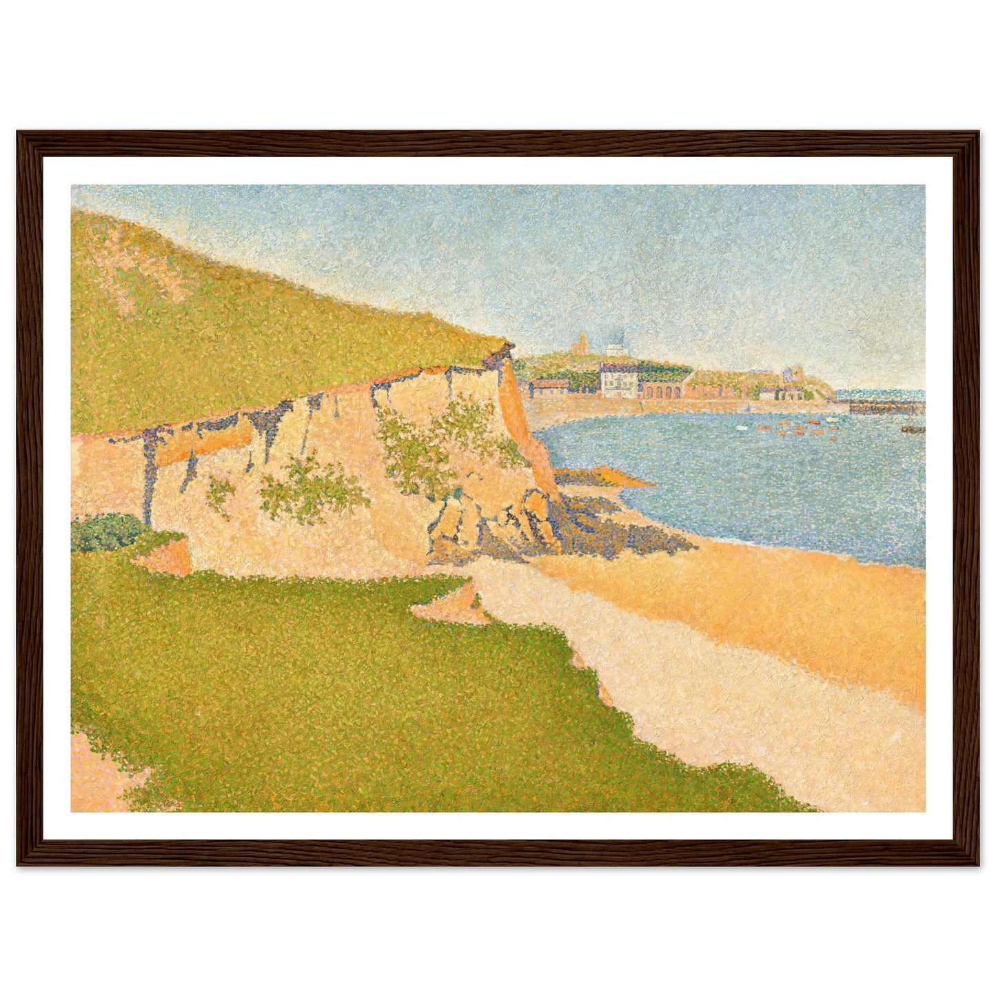 Portrieux, Tertre Denis (1888) Art Print | Paul Signac - Framed Poster - 30x40 cm / 12x16″ - Black frame