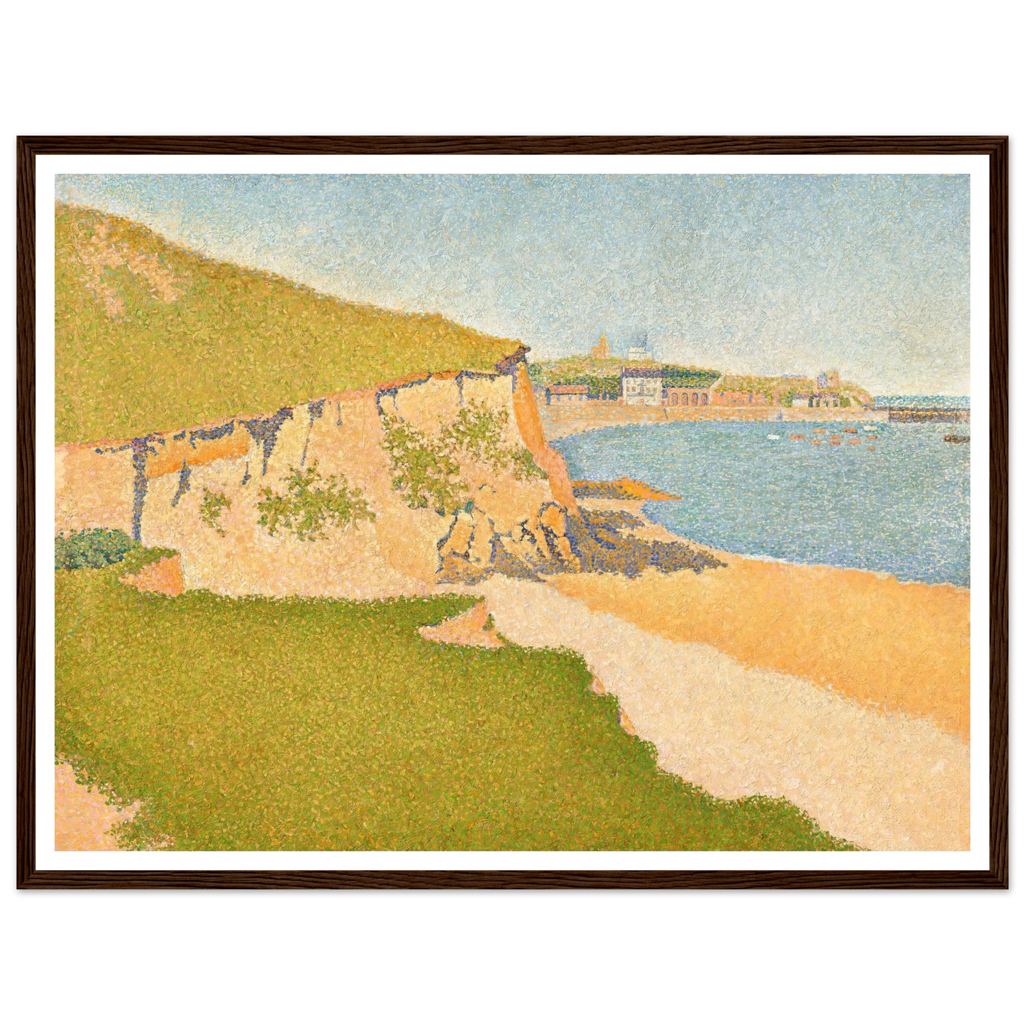 Portrieux, Tertre Denis (1888) Art Print | Paul Signac - Framed Poster - 30x40 cm / 12x16″ - Black frame