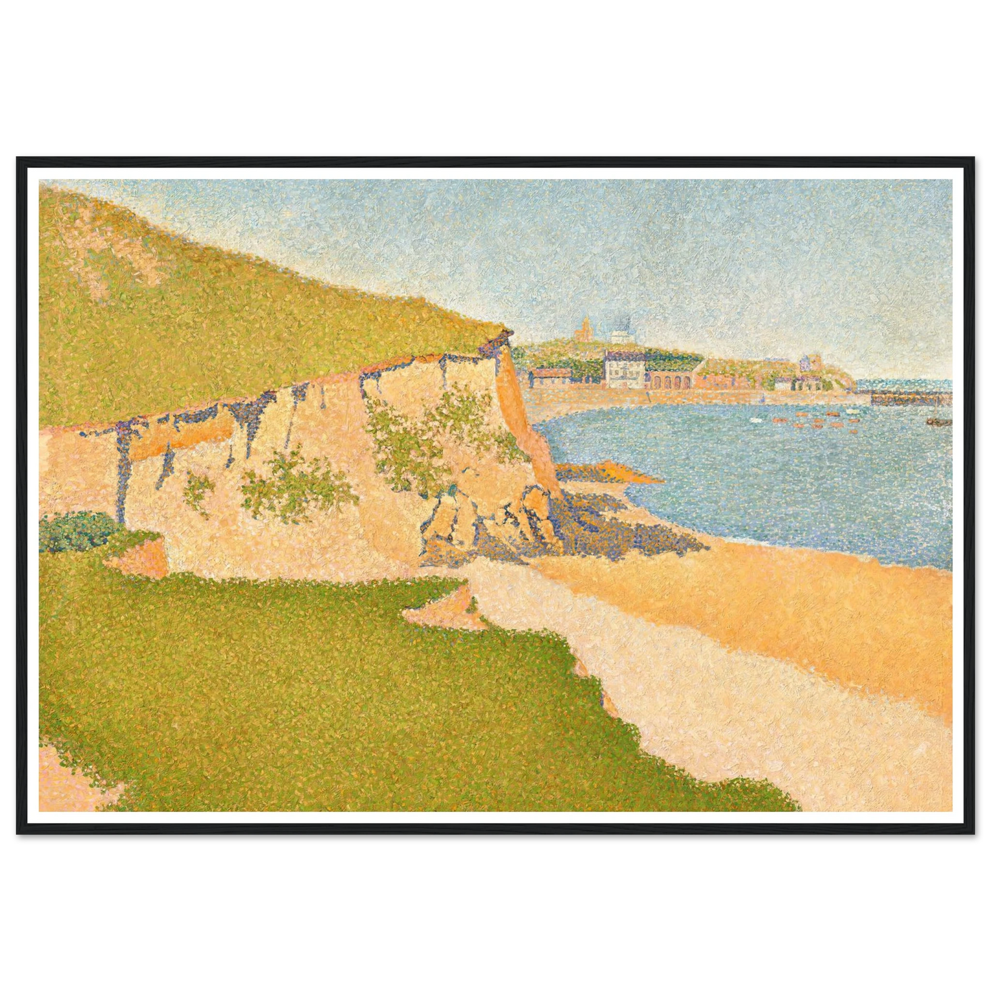 Portrieux, Tertre Denis (1888) Art Print | Paul Signac - Framed Poster - 30x40 cm / 12x16″ - Black frame