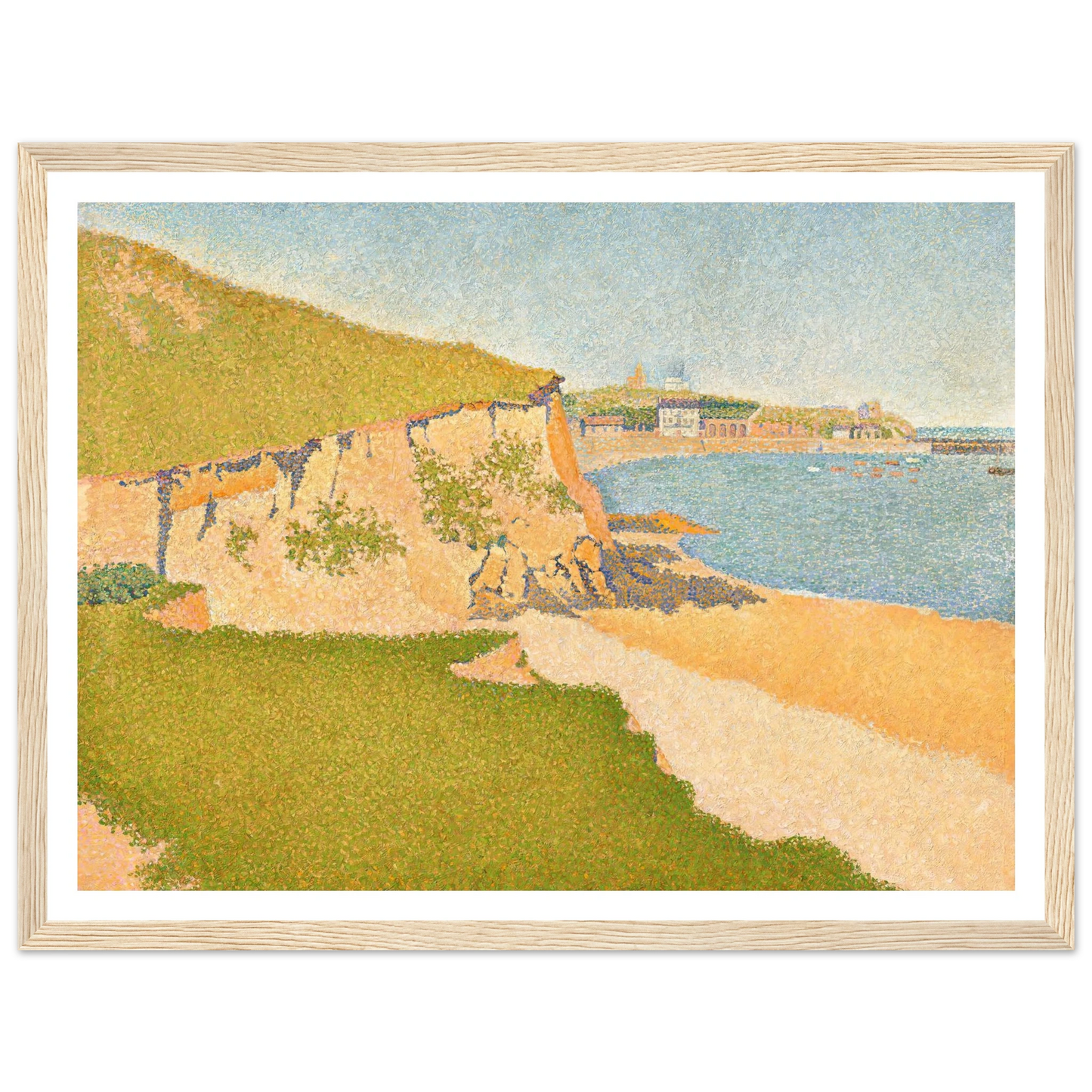Portrieux, Tertre Denis (1888) Art Print | Paul Signac - Framed Poster - 30x40 cm / 12x16″ - Black frame