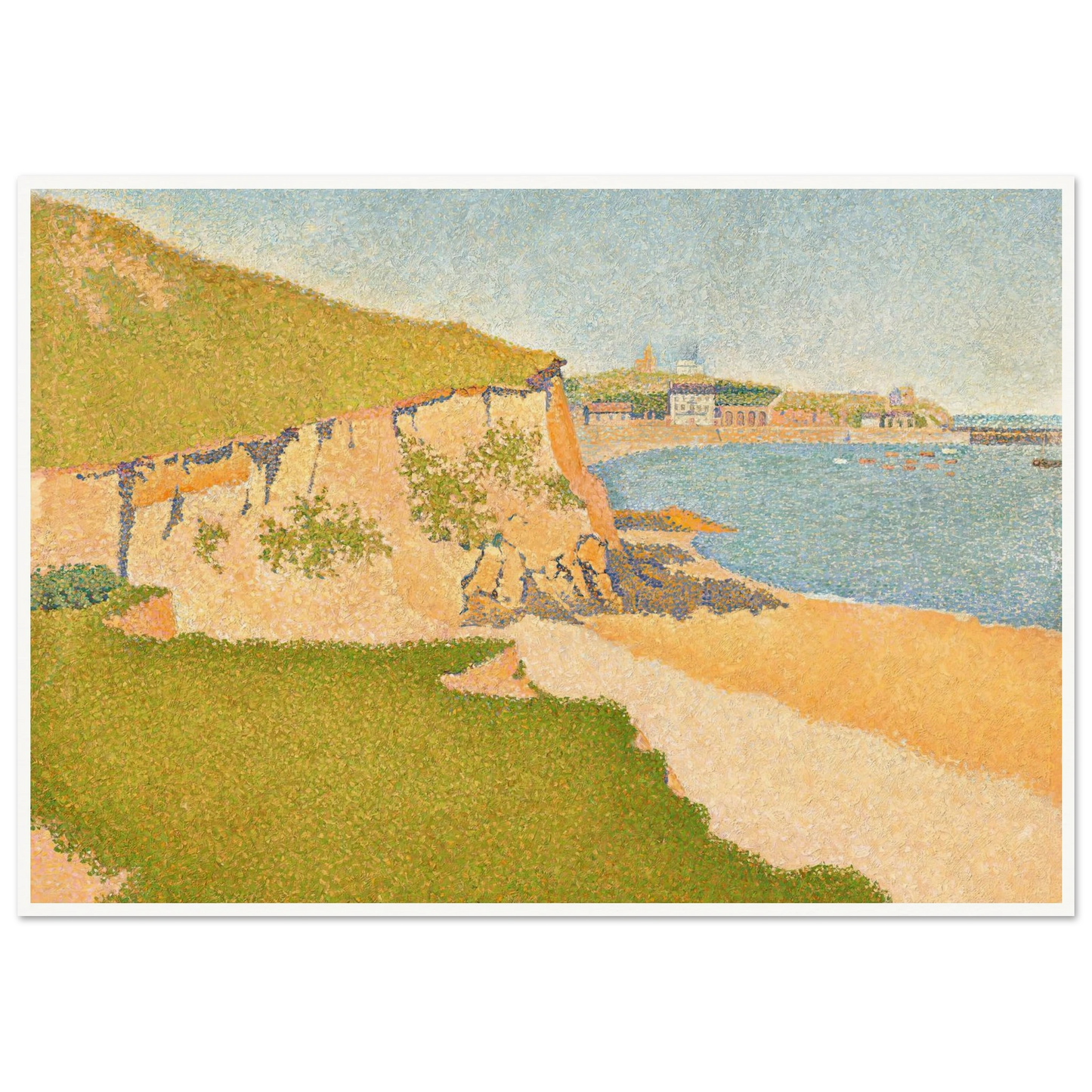 Portrieux, Tertre Denis (1888) Art Print | Paul Signac - Framed Poster - 30x40 cm / 12x16″ - Black frame
