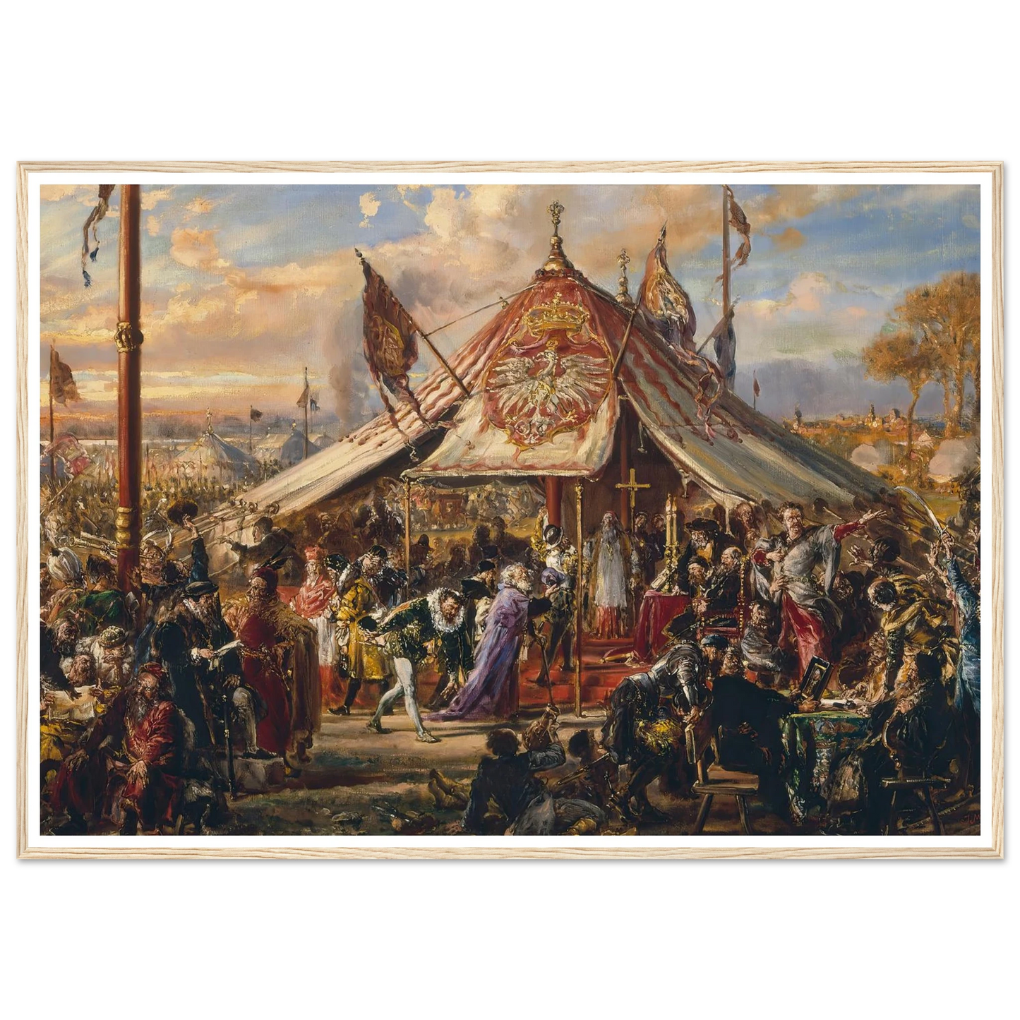 Power of Commonwealth at its Zenith, from the series “History of Civilization in Poland” (1889) Art Print | Jan Matejko - Framed Poster - 30x40 cm / 12x16″ - Black frame