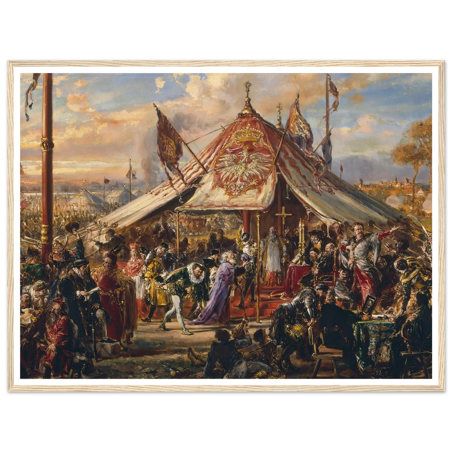 Power of Commonwealth at its Zenith, from the series “History of Civilization in Poland” (1889) Art Print | Jan Matejko - Framed Poster - 30x40 cm / 12x16″ - Black frame