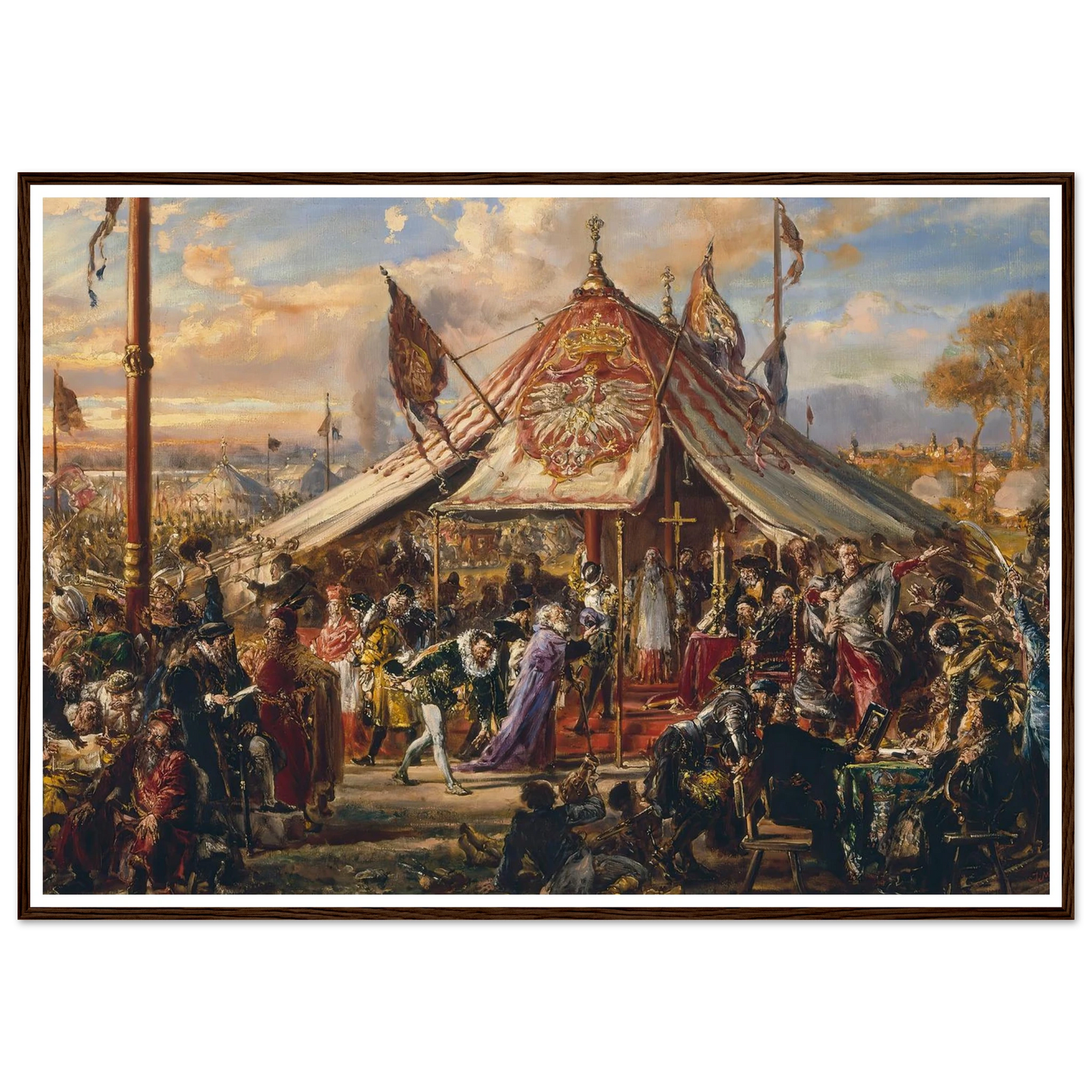 Power of Commonwealth at its Zenith, from the series “History of Civilization in Poland” (1889) Art Print | Jan Matejko - Framed Poster - 30x40 cm / 12x16″ - Black frame