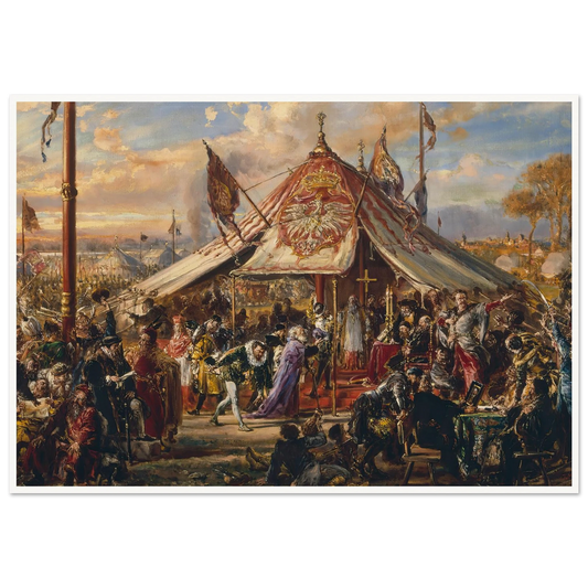 Power of Commonwealth at its Zenith, from the series “History of Civilization in Poland” (1889) Art Print | Jan Matejko - Framed Poster - 30x40 cm / 12x16″ - Black frame