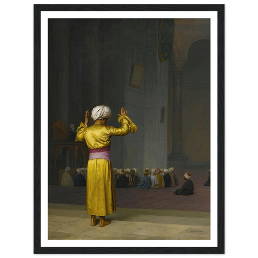 Prière Dans La Mosquée Art Print | Jean Leon Gerome - Framed Poster - 30x40 cm / 12x16″ - Black frame