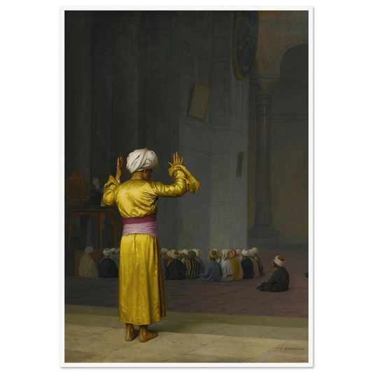 Prière Dans La Mosquée Art Print | Jean Leon Gerome - Framed Poster - 30x40 cm / 12x16″ - Black frame