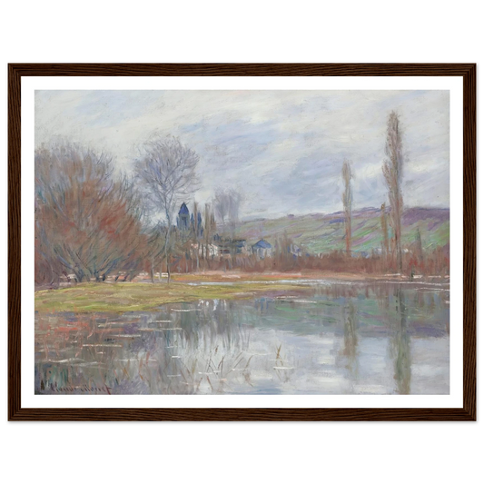 Printemps À Vétheuil (1881) Art Print | Claude Monet - Framed Poster - 30x40 cm / 12x16″ - Black frame