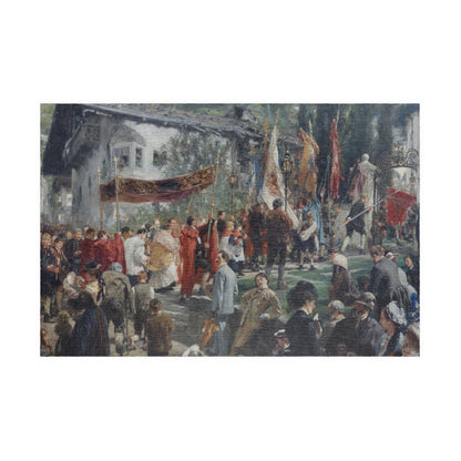 Procession in Hofgastein Puzzle | Adolph von Menzel - - 252 pcs (Horizontal) - 