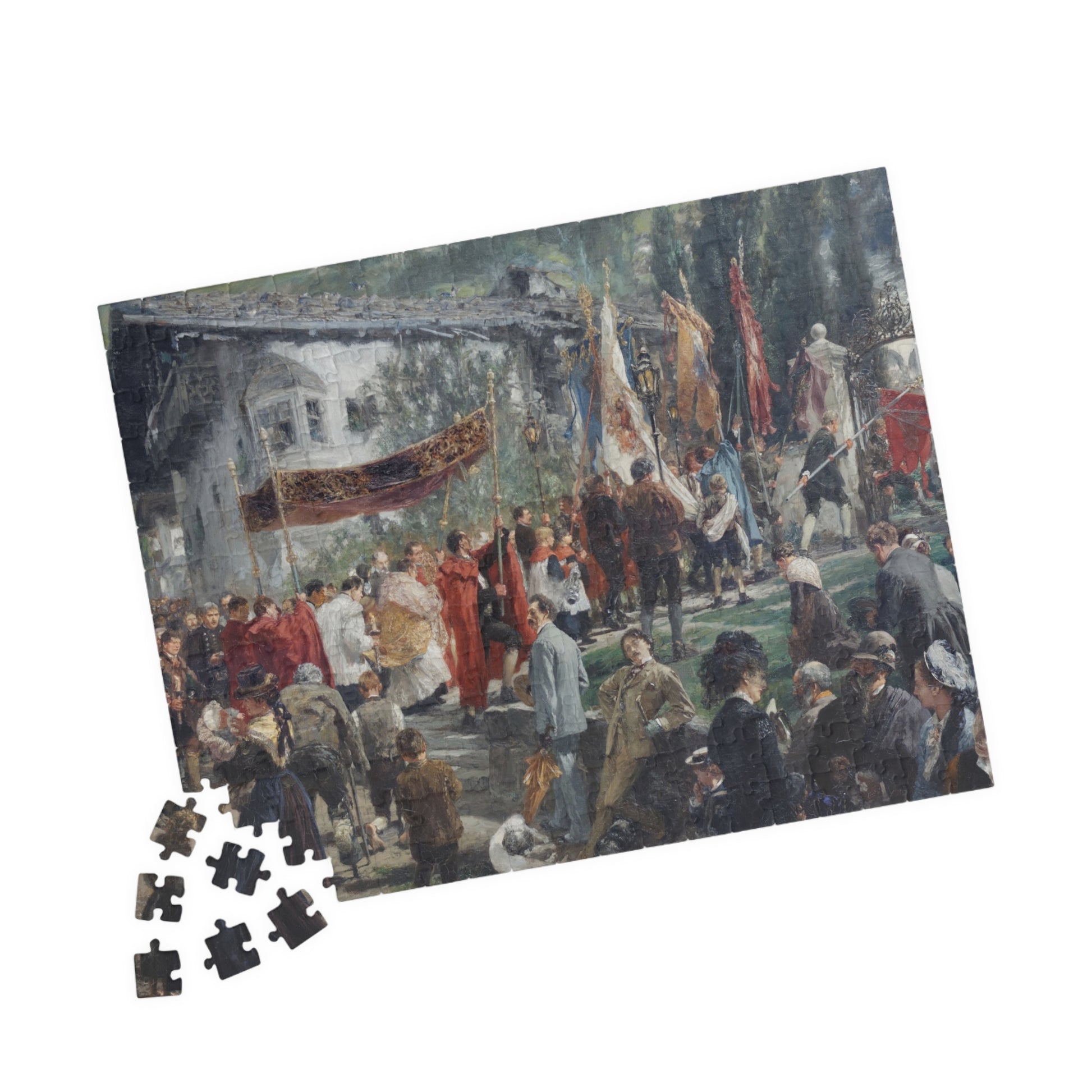 Procession in Hofgastein Puzzle | Adolph von Menzel - - 252 pcs (Horizontal) - 