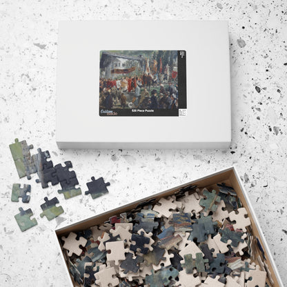 Procession in Hofgastein Puzzle | Adolph von Menzel - - 252 pcs (Horizontal) - 