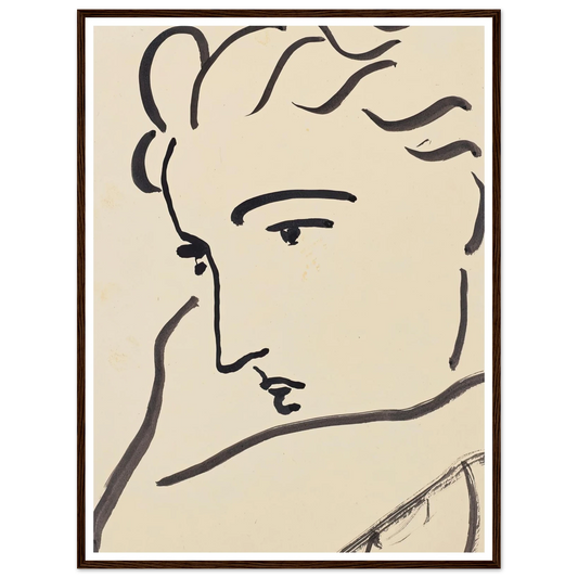 Profil de femme (1946) Art Print | Henri Matisse - Framed Poster - 30x40 cm / 12x16″ - Black frame