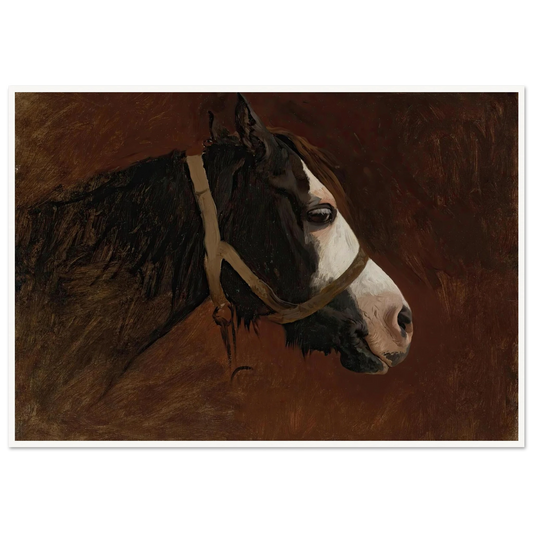 Profile Of A Horse Art Print | Jean Leon Gerome - Framed Poster - 30x40 cm / 12x16″ - Black frame