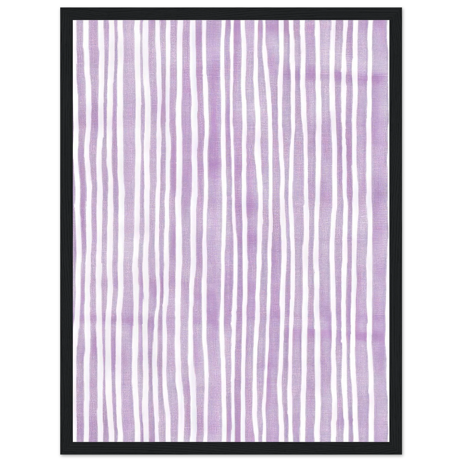 Purple Stripes - Framed Poster - 30x40 cm / 12x16″ - Black frame