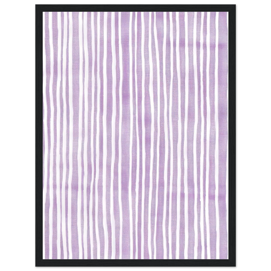 Purple Stripes - Framed Poster - 30x40 cm / 12x16″ - Black frame