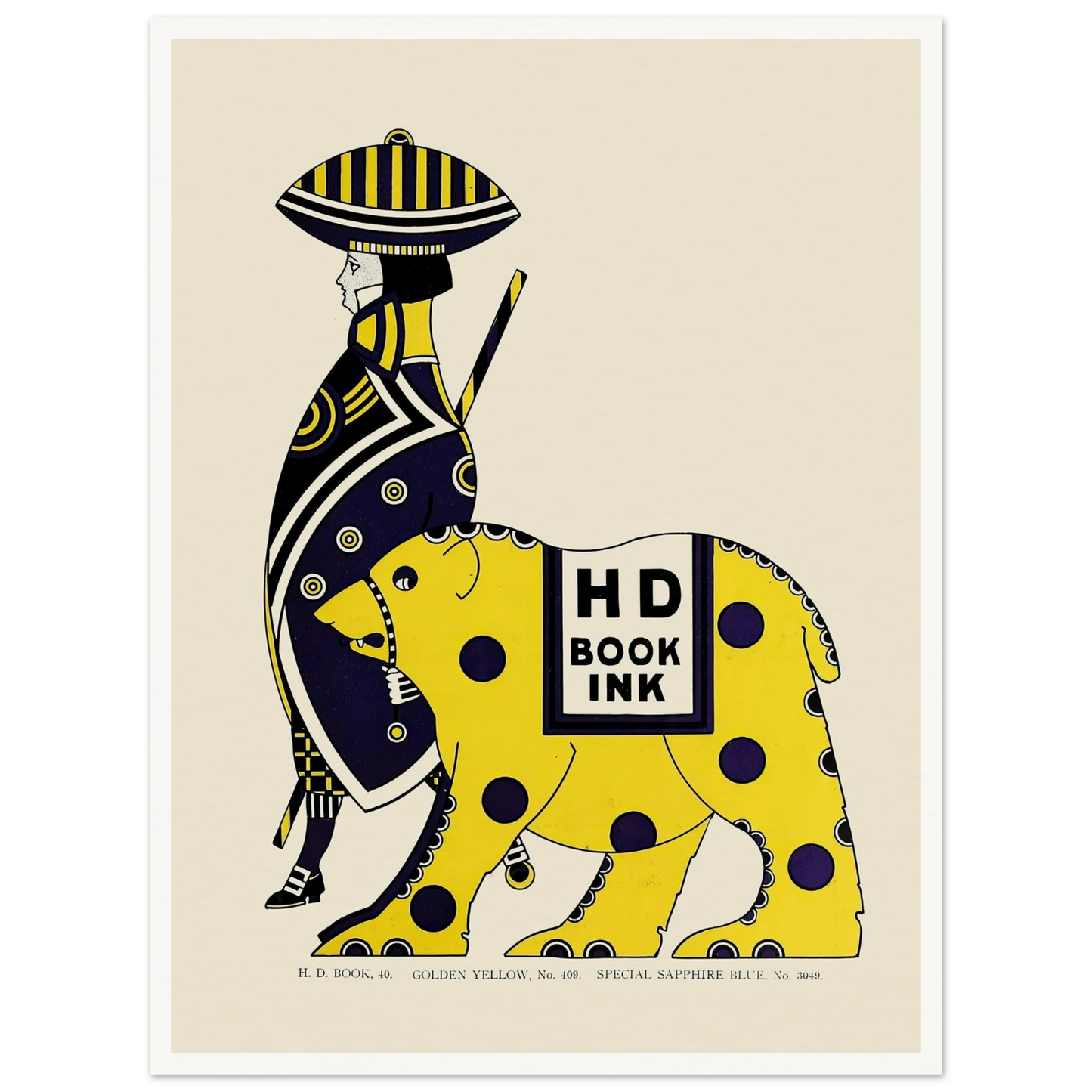 Queen City Ink, Ad. 08 (1890-1913) Art Print | Augustus Jansson - Framed Poster - 30x40 cm / 12x16″ - Black frame