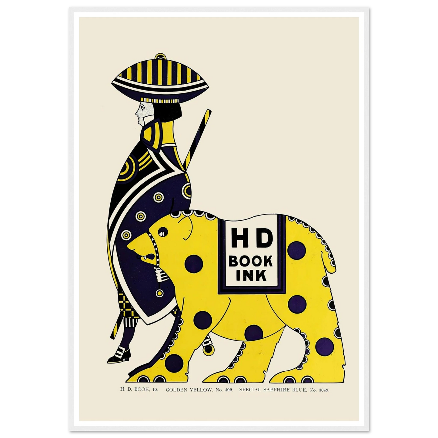 Queen City Ink, Ad. 08 (1890-1913) Art Print | Augustus Jansson - Framed Poster - 30x40 cm / 12x16″ - Black frame