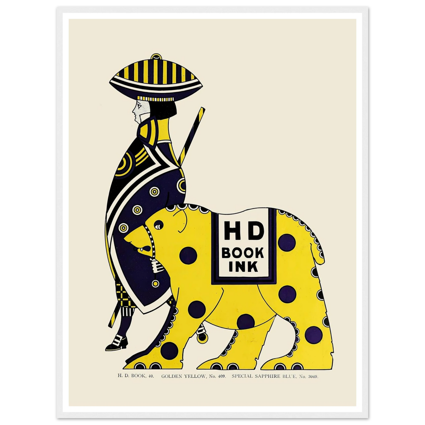 Queen City Ink, Ad. 08 (1890-1913) Art Print | Augustus Jansson - Framed Poster - 30x40 cm / 12x16″ - Black frame