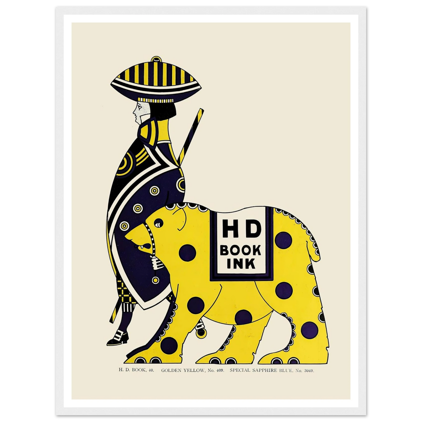 Queen City Ink, Ad. 08 (1890-1913) Art Print | Augustus Jansson - Framed Poster - 30x40 cm / 12x16″ - Black frame