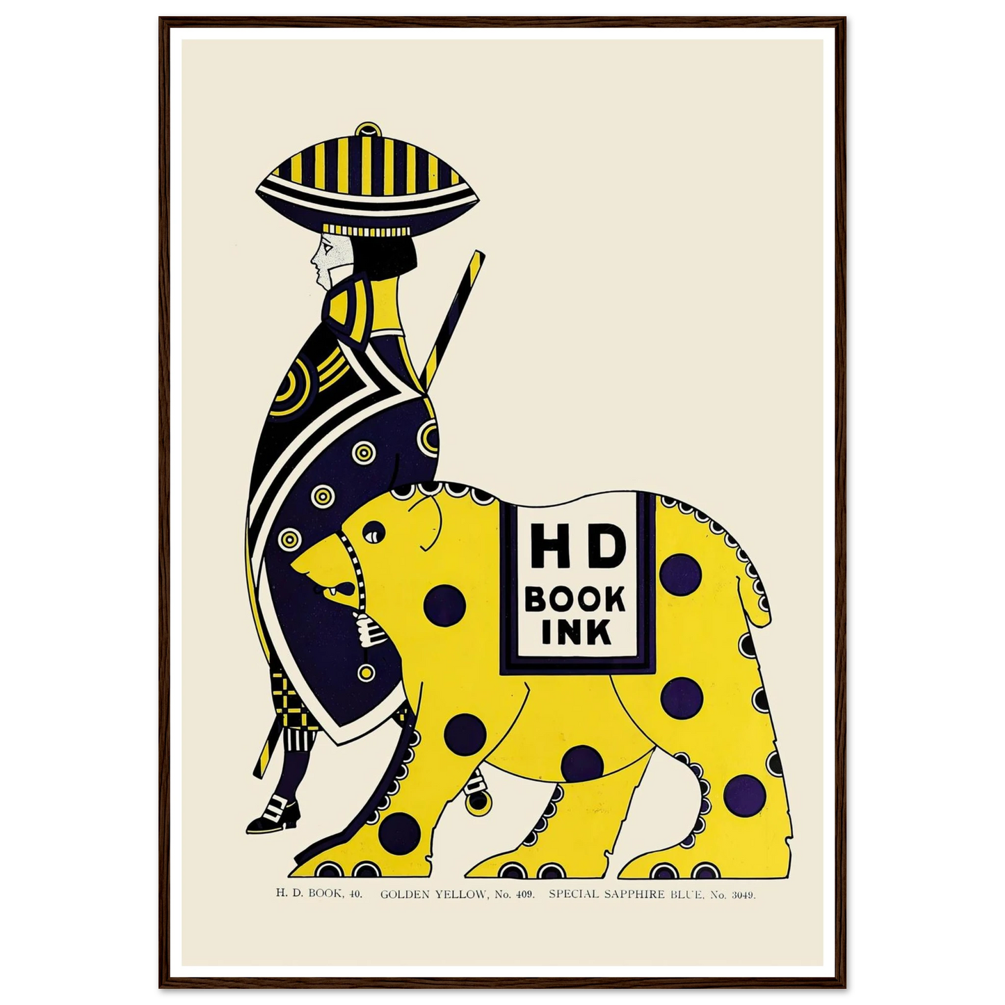 Queen City Ink, Ad. 08 (1890-1913) Art Print | Augustus Jansson - Framed Poster - 30x40 cm / 12x16″ - Black frame