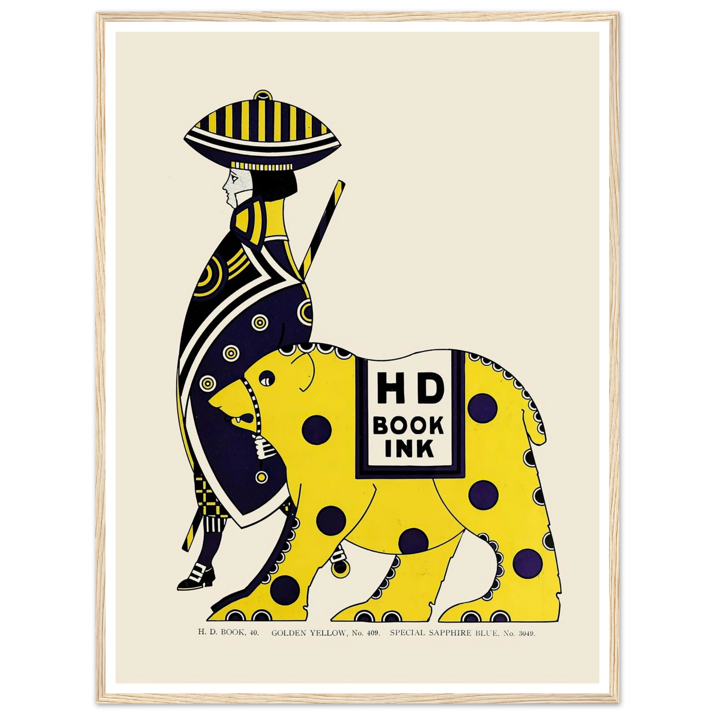 Queen City Ink, Ad. 08 (1890-1913) Art Print | Augustus Jansson - Framed Poster - 30x40 cm / 12x16″ - Black frame