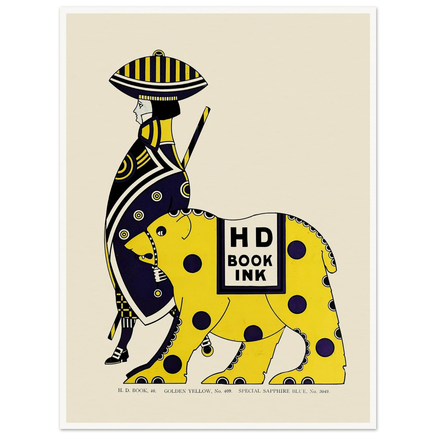 Queen City Ink, Ad. 08 (1890-1913) Art Print | Augustus Jansson - Framed Poster - 30x40 cm / 12x16″ - Black frame